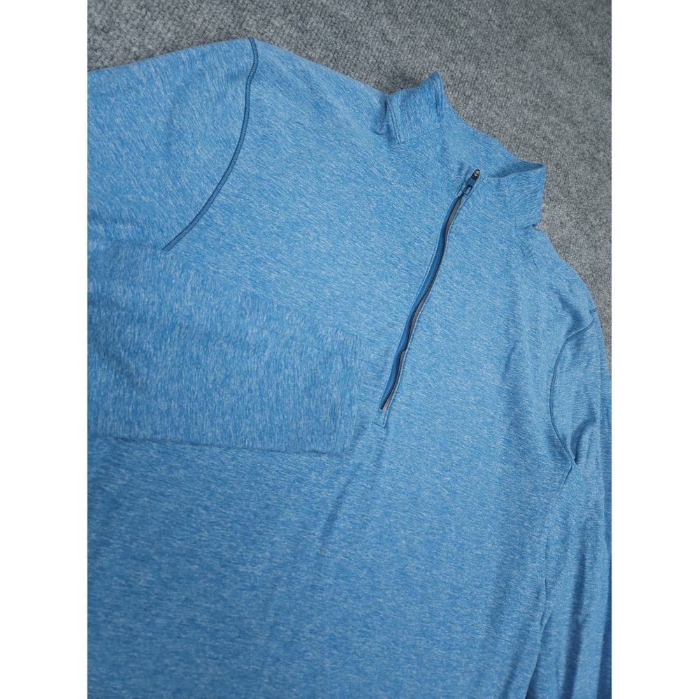 Lululemon Surge Warm Sweater Men's Large Blue 1/4 Zip High Neck LM3AN